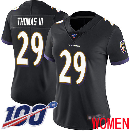 Baltimore Ravens Limited Black Women Earl Thomas III Alternate Jersey NFL Football #29 100th Season Vapor Untouchable